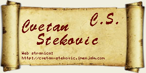 Cvetan Steković vizit kartica